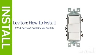 How to Install a Decora Combination Device with Two Single Pole Switches  Leviton [upl. by Ybloc970]