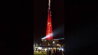 Torre de tv Brasília iluminada com cantada de natal [upl. by Lemal]