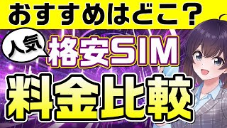 【2023年末】おすすめ人気格安SIMの料金と特徴を比較しました [upl. by Eesak108]