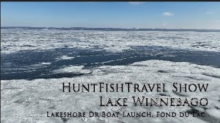 Lake Winnebago Ice Update for Sturgeon Spearing  Volume up [upl. by Oakes593]