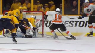 Patrick bangs home first NHL goal right in front of the net [upl. by Uhp]