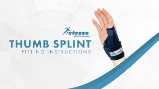 Actesso Neoprene Dual Splint Thumb Fitting Instructions [upl. by Zanas230]