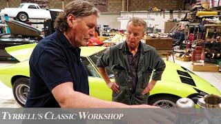 Lambo No 6 Vintage V12 Power Roars Back  Tyrrells Classic Workshop [upl. by Siravat917]