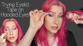 Trying Eyelid Tape on Hooded Eyes [upl. by Orella149]