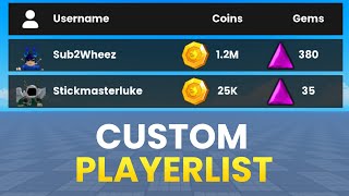 How to make a CUSTOM PLAYERLIST in ROBLOX [upl. by Gnuhn660]