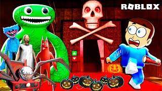 Roblox Scary Elevator  Halloween update 🎃  Shiva and Kanzo Gameplay [upl. by Toma522]