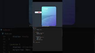 Simple weather App UI frontendwebdeveloper coding python programminglanguage programming [upl. by Aidyl]