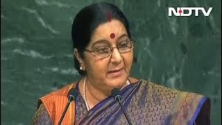 Watch Full Speech Of Sushma Swaraj At UN [upl. by Hannahoj]