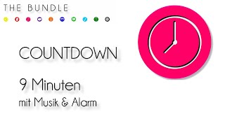 Countdown 9 Minute mit Musik amp Alarm timer 9 minutes [upl. by Elda379]