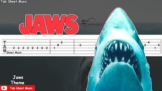 Jaws  Theme Guitar Tutorial [upl. by Harimas]