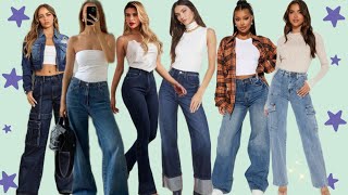 7 MODELOS DE PANTALONES JEANS EN TENDENCIA  PANTALONES VAQUEROS DE MODA 2024 [upl. by Aihsak]