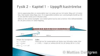 Fysik 2  Kapitel 1  Uppgift kaströrelse [upl. by Eduj905]