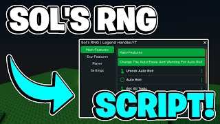 Sols RNG Script GUI  Hack AUTO ROLL AUTOFARM TELEPORTS AND MORE PASTEBIN 2024 [upl. by Bluefarb]