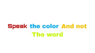 Brain activation exercise Color pronunciation [upl. by Toland]