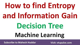 How to find the Entropy and Information Gain in Decision Tree Learning by Mahesh Huddar [upl. by Ddat]