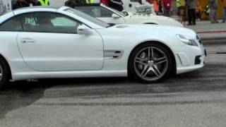 Mercedes SL55 AMG VS Blown 89 Chevrolet Camaro 14mile drag race [upl. by Batha525]