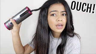 TESTING THE WORLDS FIRST CORDLESS AUTOMATIC HAIR CURLER  HONEST OPINION [upl. by Ivanna90]