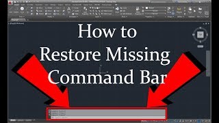 How To Restore Missing Command Bar In AutoCAD 2017  DigitalKnowledge [upl. by Shirk]