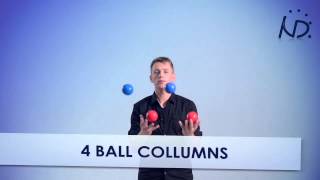 Tutorial 4ball juggling Columns [upl. by Einaeg]