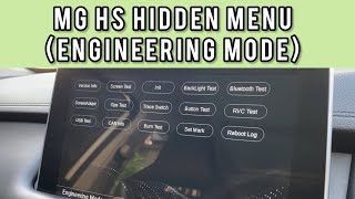 MG Hidden Find out how to access engineering mode in MG HS [upl. by Nyssa861]