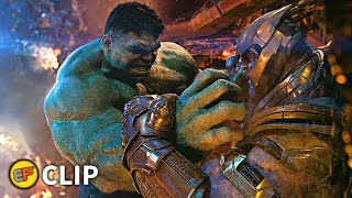 Hulk vs Thanos  Spaceship Fight Scene  Avengers Infinity War 2018 IMAX Movie Clip HD 4K [upl. by Ynetsed]