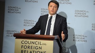 Prime Minister Matteo Renzi on Growth and Jobs in Italy [upl. by Glenden278]