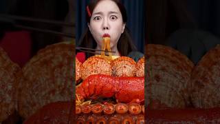 Mukbang ASMR Giant Octopus Legs Lobster StirFried Jjamppong Noodles Seafood Boil Recipe Ssoyoung [upl. by Goody]