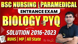 BSC NURSING BIOLOGY PAPER SOLUTION  BIOLOGY IMPORTANT QUESTION FOR BSC NURSING  BY VIJAY SIR [upl. by Hawk]