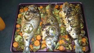 Poisson au four à la marocaine daurade royale à la chermoula [upl. by Dupuis]