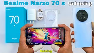 Realme Narzo 70x 5G unboxing and gaming test Dimensity 6100 CPU [upl. by Ganny]