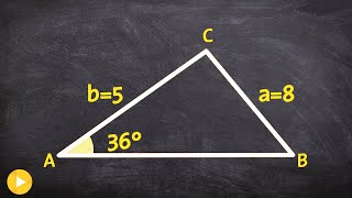 Using the law of sines to solve a triangle with SSA  One Triangle [upl. by Tegdig844]