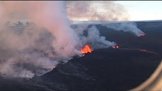 Nouvelle éruption du volcan islandais [upl. by Netti]