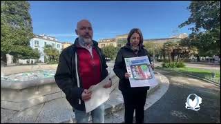 Rifiuti plastica flash mob nella fontana di Campobasso  Intervista a Cretella [upl. by Ivey12]