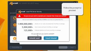 How to uninstall avast File Server Security completely [upl. by Aerdnaid]