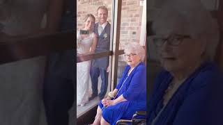 Grandmother shares emotional moment with granddaughter on wedding day  ABC News [upl. by Philps603]