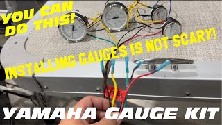 WIRING BOAT GAUGES  Yamaha Outboard Faria Gauge Package [upl. by Rob]