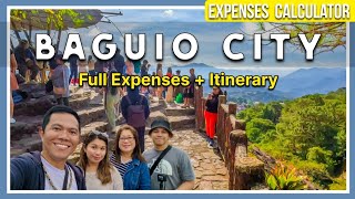 DAY 1  EXPENSES  ITINERARY FOR 4PAX  5 DAYS IN BAGUIO CITY PHILIPPINES 🇵🇭 4K [upl. by Erdnuaed]