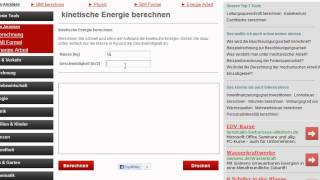 kinetische Energie berechnen [upl. by Aicelf]