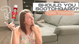 Should You Scotchgard New Furniture Is It Toxic Fabric Protector Tips and Review for Couch [upl. by Oterol]