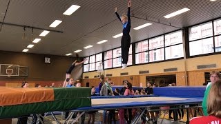 Trampolin turnen Wettkampf Übung P3 Einzel Wertung 1 Platz und Mannschaft 3 💗Haleys Turnwelt💗 [upl. by Amor]