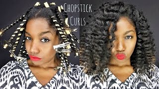 Chopstick Curls on Natural Hair [upl. by Aenej825]