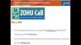 CDC ZOHU Call May 1 2024 [upl. by Arahahs]