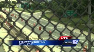 Man on motorcycle opens fire at car on highway [upl. by Oneal]