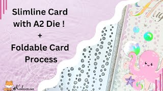 Slimline Card w Size A2 Die  Kokorosastudiocom  Code STACE25 [upl. by Adnama]