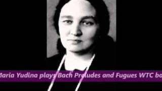 Maria Yudina plays Bach Preludes and Fugues Well Tempered Clavier WTC 1 BWV 864 195155 [upl. by Burl303]