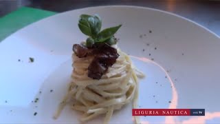 Tagliatelle crema di mascarpone gamberi e tartufo nero [upl. by Atilam]