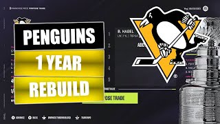 NHL 24 Pittsburgh Penguins 1 Year Stanley Cup Rebuild Fracnhise [upl. by Iroak866]