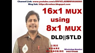 16x1 mux using 8x1 mux  16x1 multiplexer using 8x1 multiplexer  16 to 1 mux using 8 to 1 mux [upl. by Haletky]