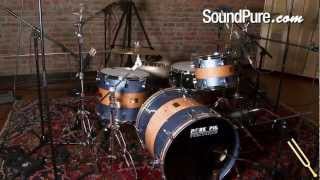 Pork Pie Percussion 3 Piece Drum Kit  Curly Maple Pocaro Blue [upl. by Aseret17]