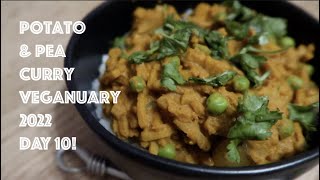 Potato and Pea Curry  Veganuary 2022 Day 10 [upl. by Risay]